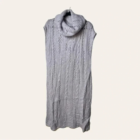 0438. Free PEOPLE SUGAR CLOUD COMBO SWEATER DRESS KNITTED TURTLE NECK MAXI LEN. - Picture 4 of 16